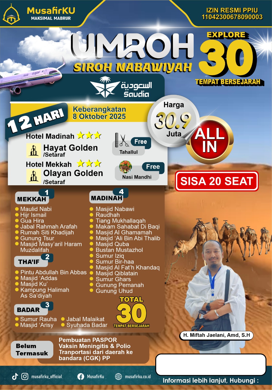 08 Oktober 2025 Umroh Siroh 12hari